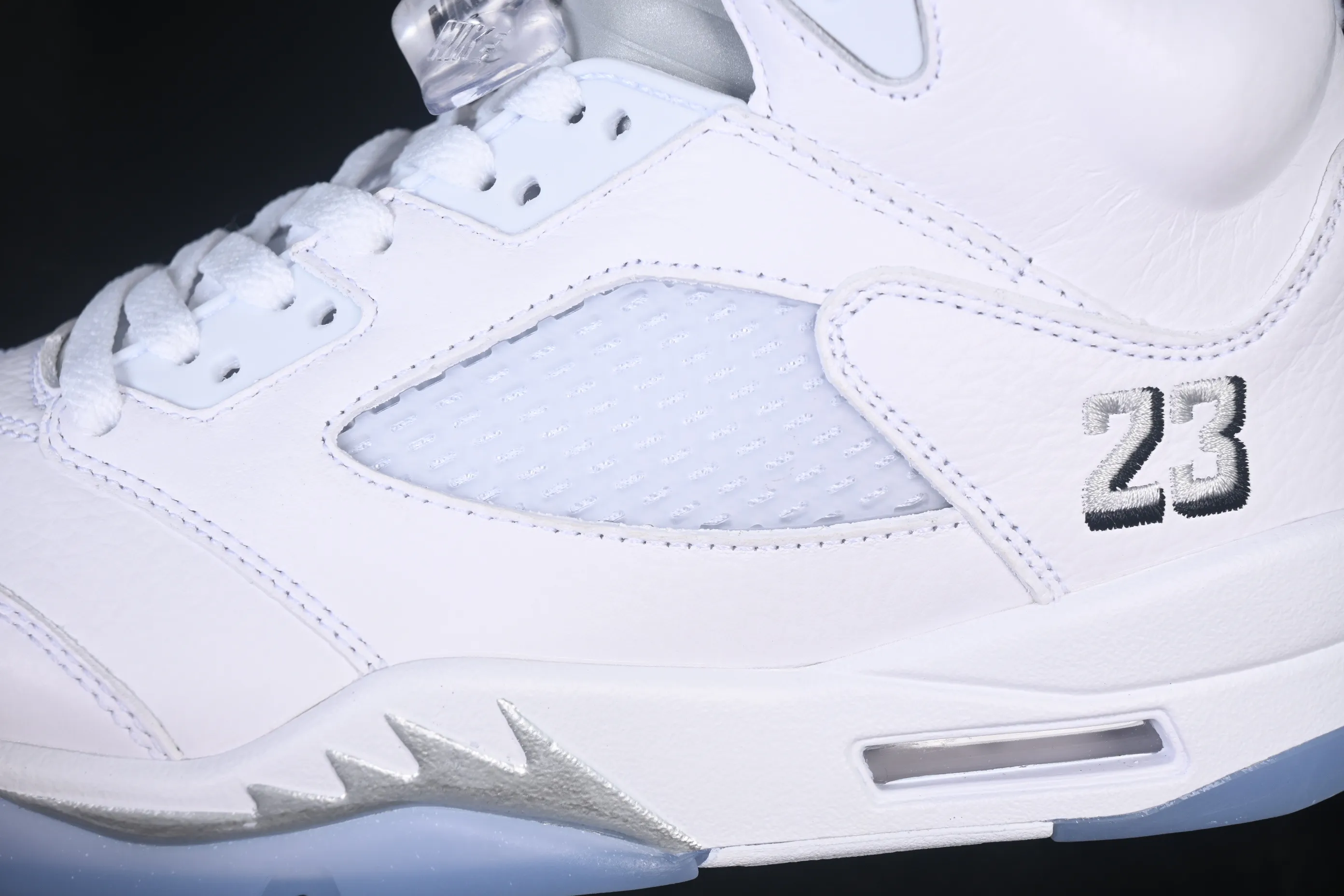 All categories Air Jordan Jordan series basketball shoes Air Jordan 5 TG version Air Jordan 5 Retro "White Metallic" AJ5 Joe 5 Silver HQ7978-103